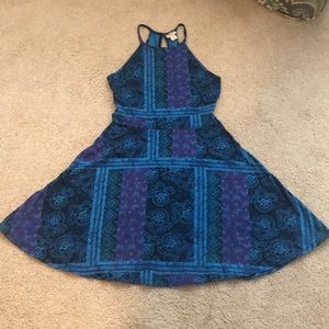 High neck spaghetti strap dress